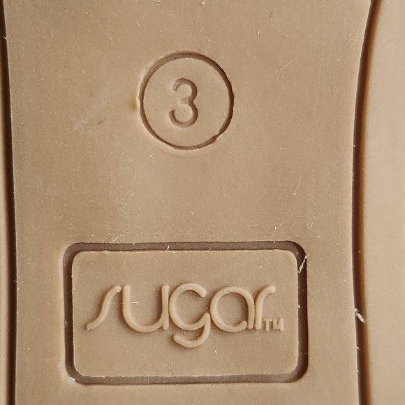 Girls Champagne Gold Shimmer Ballet Flats With Glitter Sparkle/Bows Sugar Size 3 - Picture 10 of 10